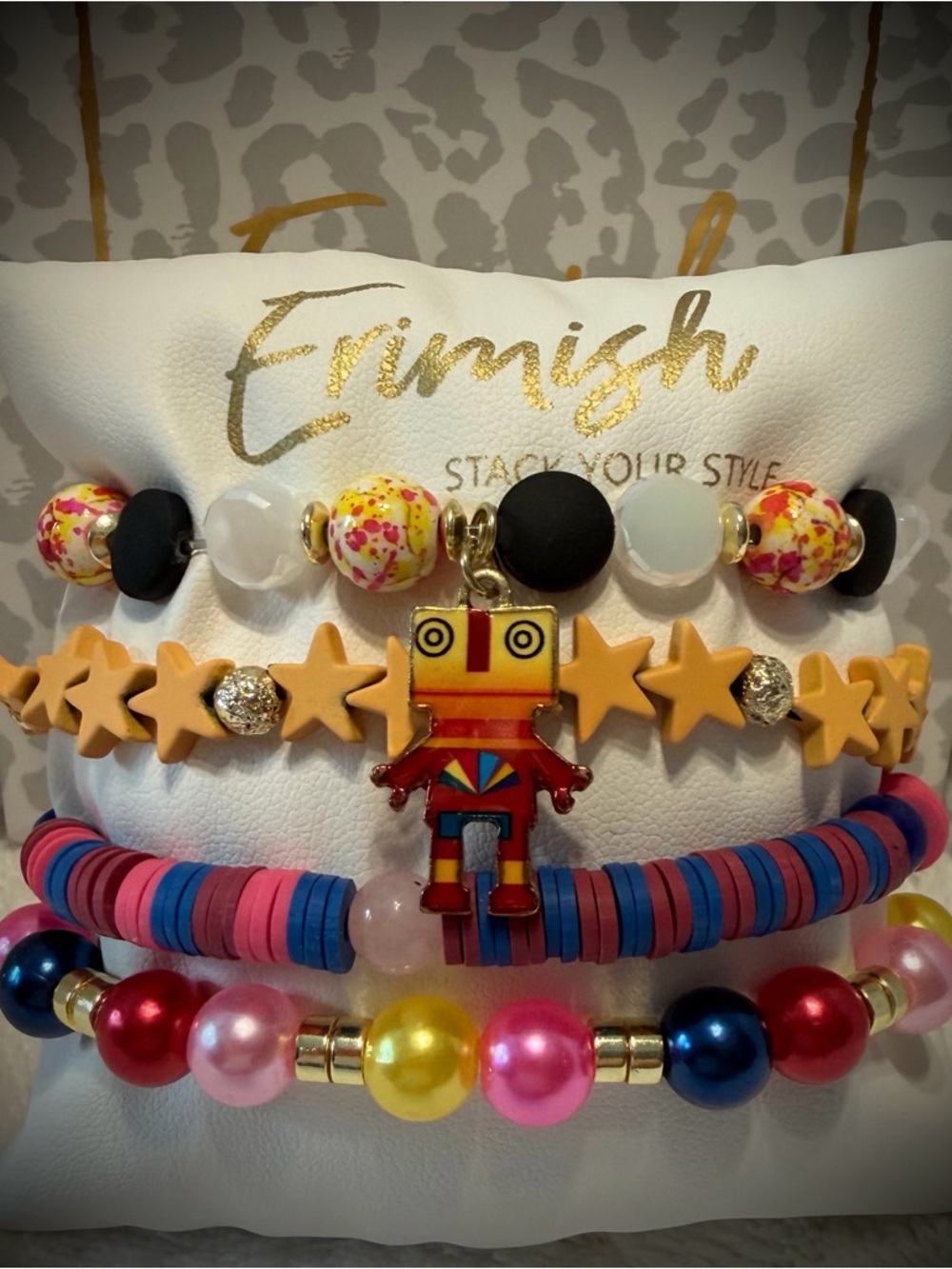 New ERIMISH Bracelets - 4 Pc - Multi - Custom Regular, Kids or Extended Size